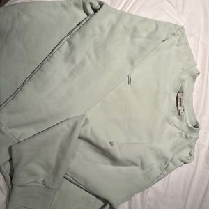 Pangaia cropped lime green sweatshirt